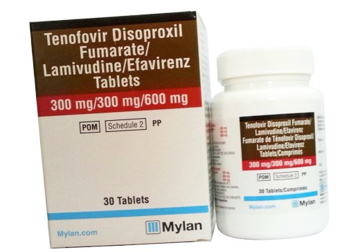 Efavirenz 600 mg, Lamivudin 300 mg and Tenofovir Disoproxil Fumarat 300 mg Tablets