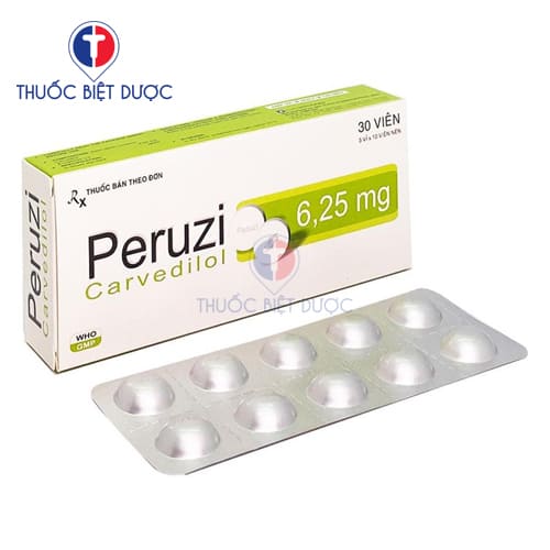 Thuốc Peruzi 6,25 Davipharm - Carvedilol - Ảnh 2