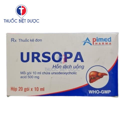 Thuốc Ursopa 50mg/ml Apimed - Ursodeoxycholic acid dạng hỗn dịch uống - Ảnh 2