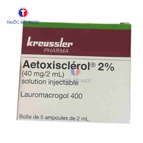 Aetoxisclerol 2% điều trị giãn tĩnh mạch mức độ trung bình