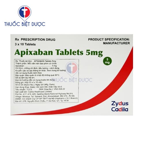Apixaban Tablets 5mg Cadila Pharma