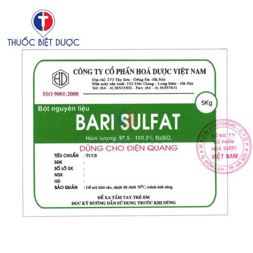 Bari sulfat Hóa dược Việt Nam