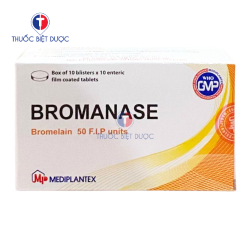 Bromanase 50mg - Thuốc kháng viêm và giảm sưng tây phù nề