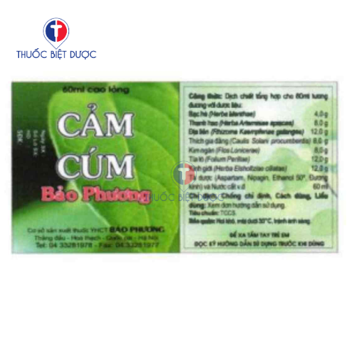 Thuốc Cảm cúm Bảo Phương hỗ trợ điều trị bệnh cảm cúm