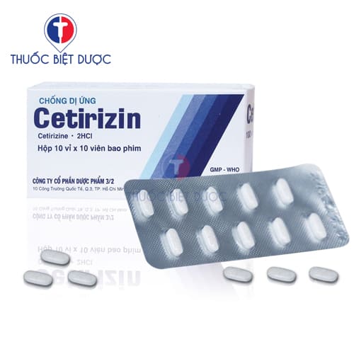 Cetirizin 10mg F.T.Pharma dạng viên nén bao phim