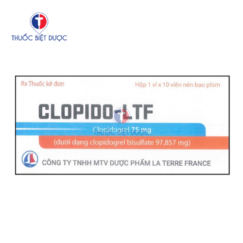 Clopido-LTF - Dự phòng huyết khối, nhồi máu cơ tim