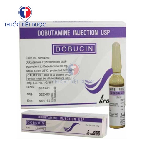 Thuốc Dobucin - Dobutamine HCl 250mg/5ml - Dung dịch tiêm