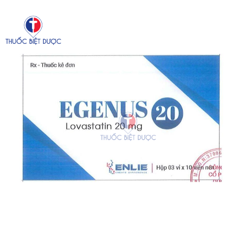 Egenus 20 - Thuốc phòng ngừa các biến cố tim mạch