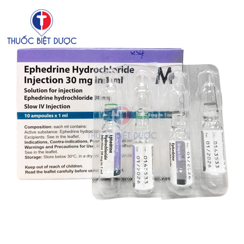 Ephedrine Hydrochloride Injection 30 mg in 1 ml