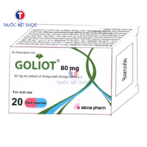 Thuốc Goliot 80mg điều trị rối loạn hoàn máu máu não