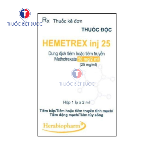 Hemetrex Inj 25 - Thuốc điều trị ung thư bạch cầu, u lympho