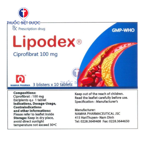 Thuốc Lipodex Nam Hà giúp hạ mỡ máu, tốt cho tim mạch