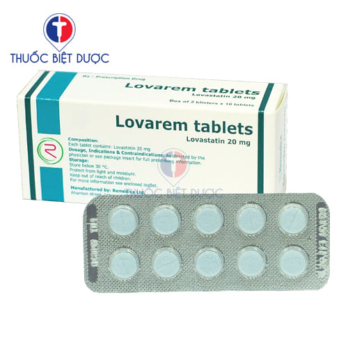 Lovarem tablets 20mg Remedica - Lovastatin