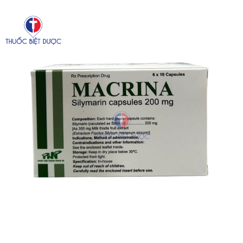 Thuốc Macrina 200mg hỗ trợ điều trị bệnh gan cấp tính