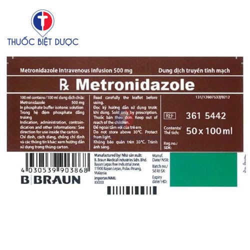 Metronidazole 500mg/100ml