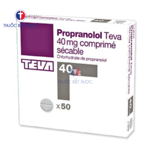Hình ảnh Propranolol Teva 40mg
