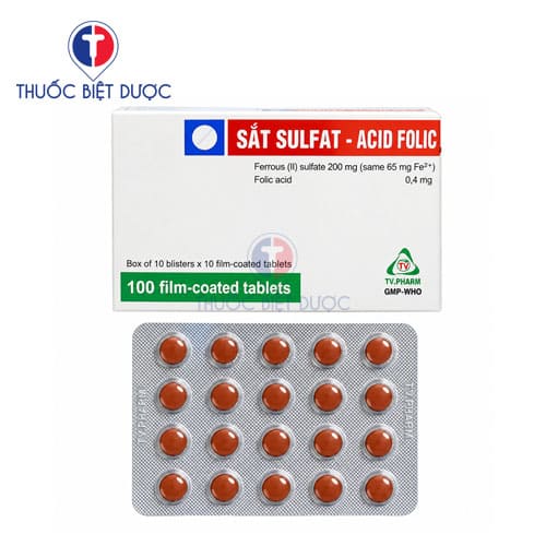 Sắt sulfat Acid folic