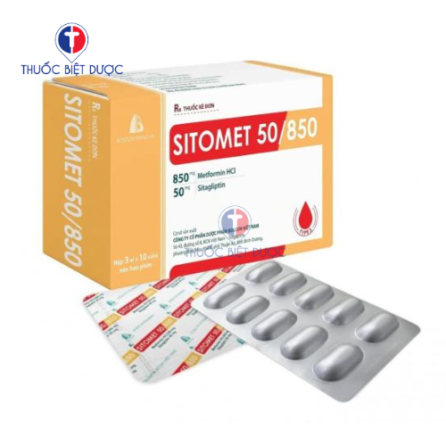 Thuốc Sitomet 50/850 điều trị đái tháo đường type 2