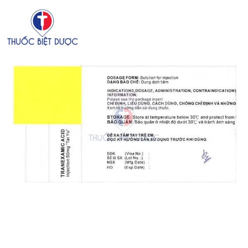 Tranexamic acid Injection 50mg/ml