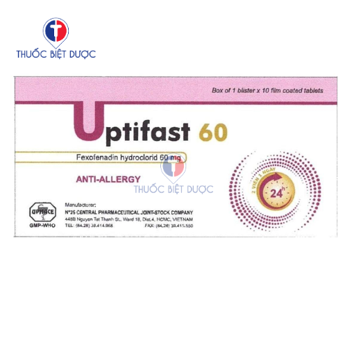 Uptifast 60 - Thuốc điều trị viêm mũi dị ứng, mề đay