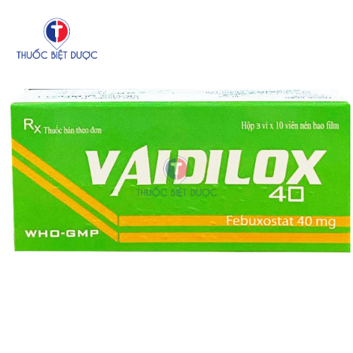 Vaidilox 40 - Thuốc điều trị cho bệnh nhân bị Gout