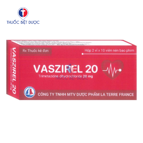 Vaszirel 20 - Thuốc điều trị đau thắt ngực ổn định