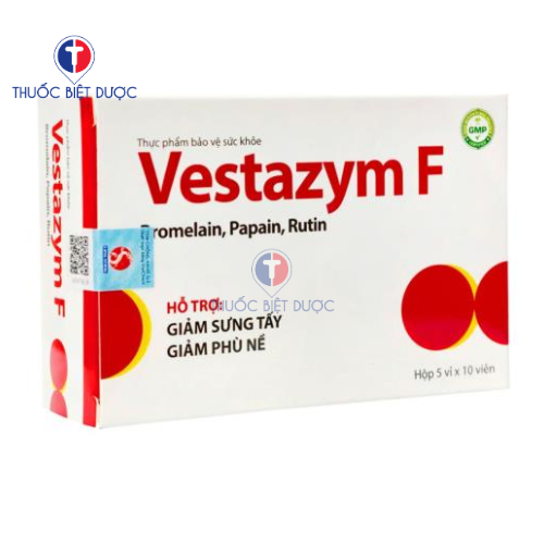 Vestazym F hỗ trợ giảm sưng tấy, phù nề