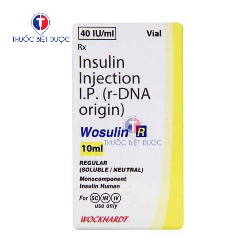 Wosulin-R 40 IU/ml điều trị đái tháo đường tuýp 1 và tuýp 2