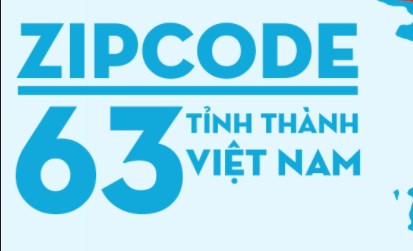 Mã bưu chính (Zip Postal Code ); 63 tỉnh thành Việt Nam