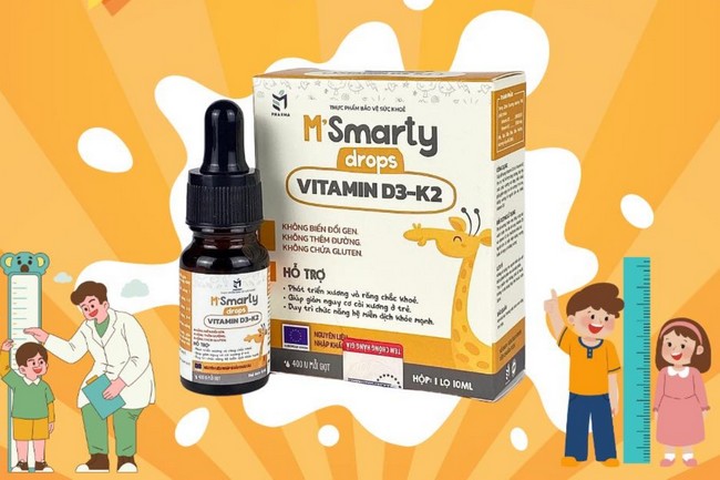 M’Smarty Drops Vitamin D3-K2 có tốt không? Mua ở đâu?