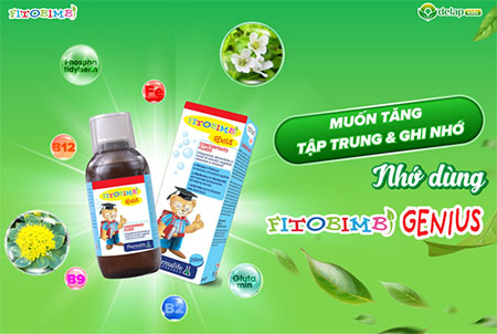 Fitobimbi Genius hỗ trợ tăng cường trí nhớ và tập trung cho trẻ nhỏ
